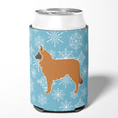 Winter Snowflake Belgian Shepherd Can or Bottle Hugger Cooler Sleeve for Standard 12 oz Cans, Insulated Foam Beer & Soda Can Hugger Reusable