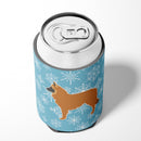 Winter Snowflake Belgian Shepherd Can or Bottle Hugger Cooler Sleeve for Standard 12 oz Cans, Insulated Foam Beer & Soda Can Hugger Reusable