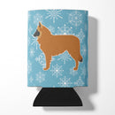 Winter Snowflake Belgian Shepherd Can or Bottle Hugger Cooler Sleeve for Standard 12 oz Cans, Insulated Foam Beer & Soda Can Hugger Reusable