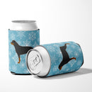 Winter Snowflake Rottweiler Can or Bottle Hugger Cooler Sleeve for Standard 12 oz Cans, Insulated Foam Beer & Soda Can Hugger Reusable