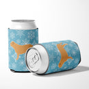 Winter Snowflake Dogue de Bordeaux Can or Bottle Hugger Cooler Sleeve for Standard 12 oz Cans, Insulated Foam Beer & Soda Can Hugger Reusable