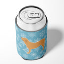 Winter Snowflake Fila Brasileiro Can or Bottle Hugger Cooler Sleeve for Standard 12 oz Cans, Insulated Foam Beer & Soda Can Hugger Reusable
