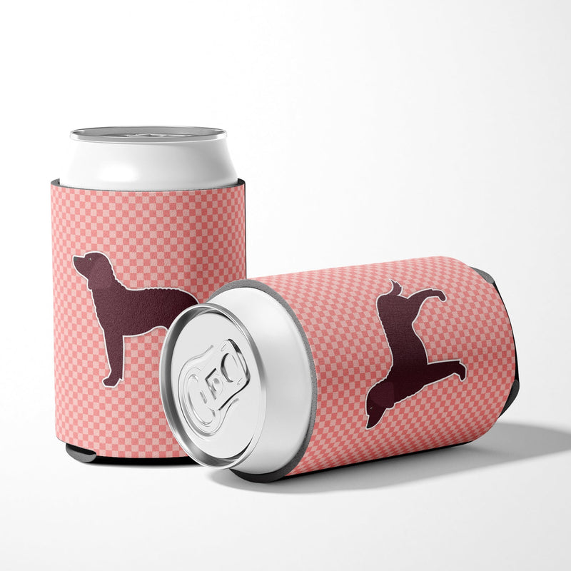 American Water Spaniel Checkerboard Pink Can or Bottle Hugger BB3601CC