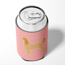 Afghan Hound Checkerboard Pink Can or Bottle Hugger BB3606CC