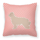 Pyrenean Shepherd Checkerboard Pink Decorative Throw Pillow 18x18 Indoor Outdoor Accent Cushion, Fabric Cover with Insert for Sofa, Bed, Porch & Living Room