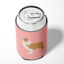 Red Border Collie Checkerboard Pink Can or Bottle Hugger Cooler Sleeve for Standard 12 oz Cans, Insulated Foam Beer & Soda Can Hugger Reusable