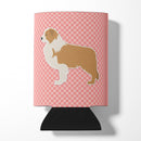 Red Border Collie Checkerboard Pink Can or Bottle Hugger Cooler Sleeve for Standard 12 oz Cans, Insulated Foam Beer & Soda Can Hugger Reusable