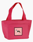 Boston Terrier Checkerboard Pink Lunch Bag BB3644PK-8808