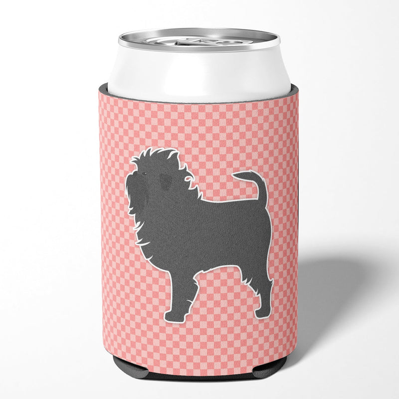 Affenpinscher Checkerboard Pink Can or Bottle Hugger BB3648CC