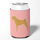 Shar Pei Merry Checkerboard Pink Can or Bottle Hugger Cooler Sleeve for Standard 12 oz Cans, Insulated Foam Beer & Soda Can Hugger Reusable