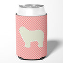 Komondor Checkerboard Pink Can or Bottle Hugger Cooler Sleeve for Standard 12 oz Cans, Insulated Foam Beer & Soda Can Hugger Reusable