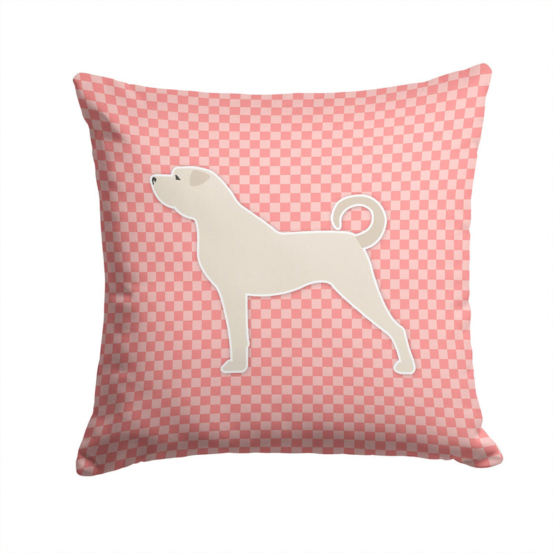 Anatolian Shepherd Checkerboard Pink Throw Pillow - 14x14 Decorative Pillow – Art for Your Home & Patio BB3677PW1414