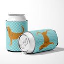 Bloodhound  Checkerboard Blue Can or Bottle Hugger BB3684CC