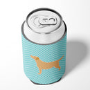 Yellow Labrador Retriever  Checkerboard Blue Can or Bottle Hugger Cooler Sleeve for Standard 12 oz Cans, Insulated Foam Beer & Soda Can Hugger Reusable