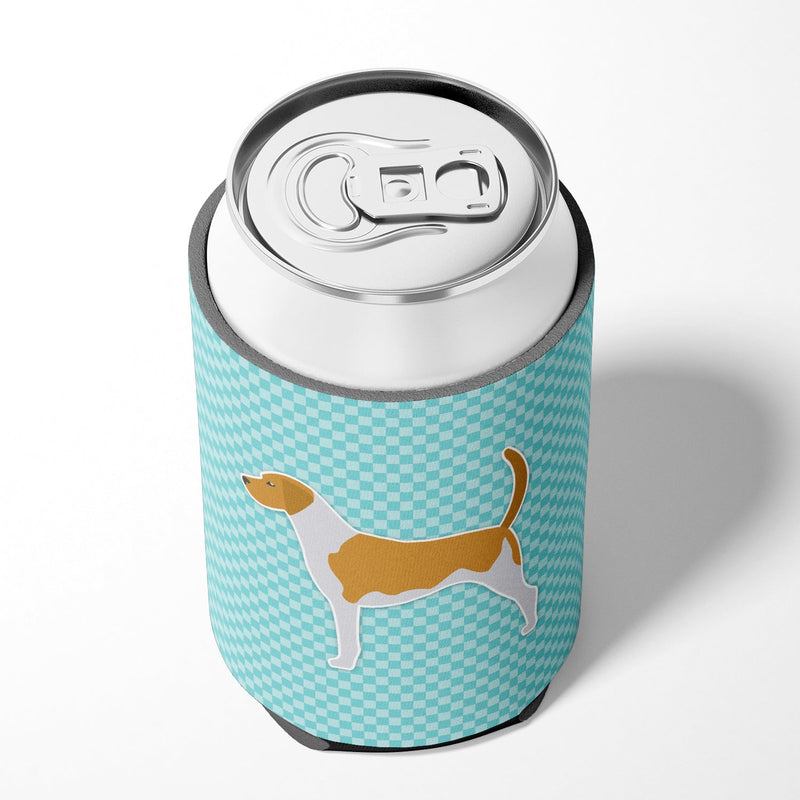 American Foxhound  Checkerboard Blue Can or Bottle Hugger BB3698CC