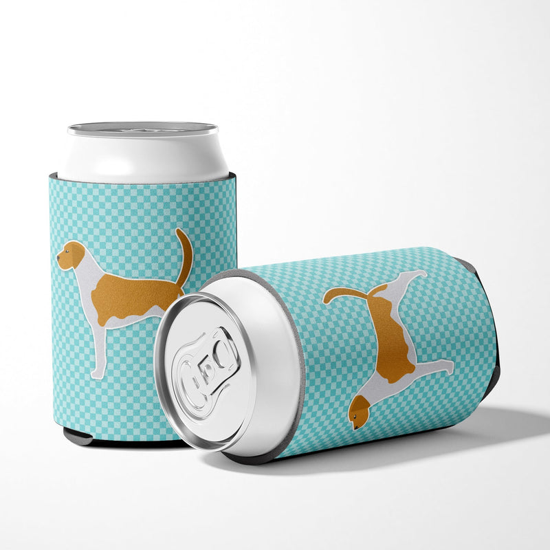 American Foxhound  Checkerboard Blue Can or Bottle Hugger BB3698CC