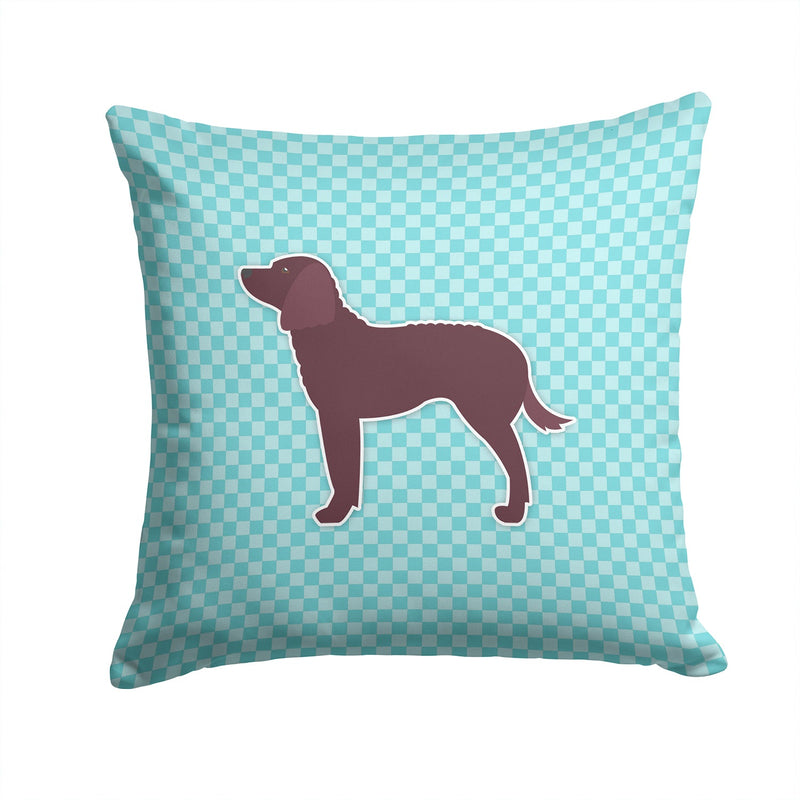American Water Spaniel  Checkerboard Blue Throw Pillow - 14x14 Decorative Pillow – Art for Your Home & Patio BB3701PW1414