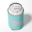 Spanish Water Dog Checkerboard Blue Can or Bottle Hugger Cooler Sleeve for Standard 12 oz Cans, Insulated Foam Beer & Soda Can Hugger Reusable