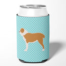 Central Asian Shepherd Dog Checkerboard Blue Can or Bottle Hugger Cooler Sleeve for Standard 12 oz Cans, Insulated Foam Beer & Soda Can Hugger Reusable