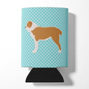 Central Asian Shepherd Dog Checkerboard Blue Can or Bottle Hugger Cooler Sleeve for Standard 12 oz Cans, Insulated Foam Beer & Soda Can Hugger Reusable