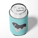 Polish Lowland Sheepdog Dog Checkerboard Blue Can or Bottle Hugger Cooler Sleeve for Standard 12 oz Cans, Insulated Foam Beer & Soda Can Hugger Reusable