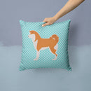 Akita Checkerboard Blue Throw Pillow - 14x14 Decorative Pillow – Art for Your Home & Patio BB3772PW1414