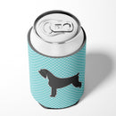 Giant Schnauzer Checkerboard Blue Can or Bottle Hugger Cooler Sleeve for Standard 12 oz Cans, Insulated Foam Beer & Soda Can Hugger Reusable