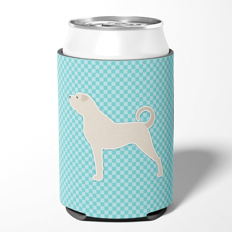 Anatolian Shepherd Checkerboard Blue Can or Bottle Hugger BB3777CC