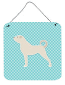 Anatolian Shepherd Checkerboard Blue Wall or Door Hanging Prints BB3777DS66