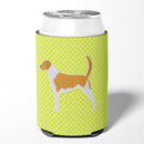 American Foxhound Checkerboard Green Can or Bottle Hugger BB3798CC