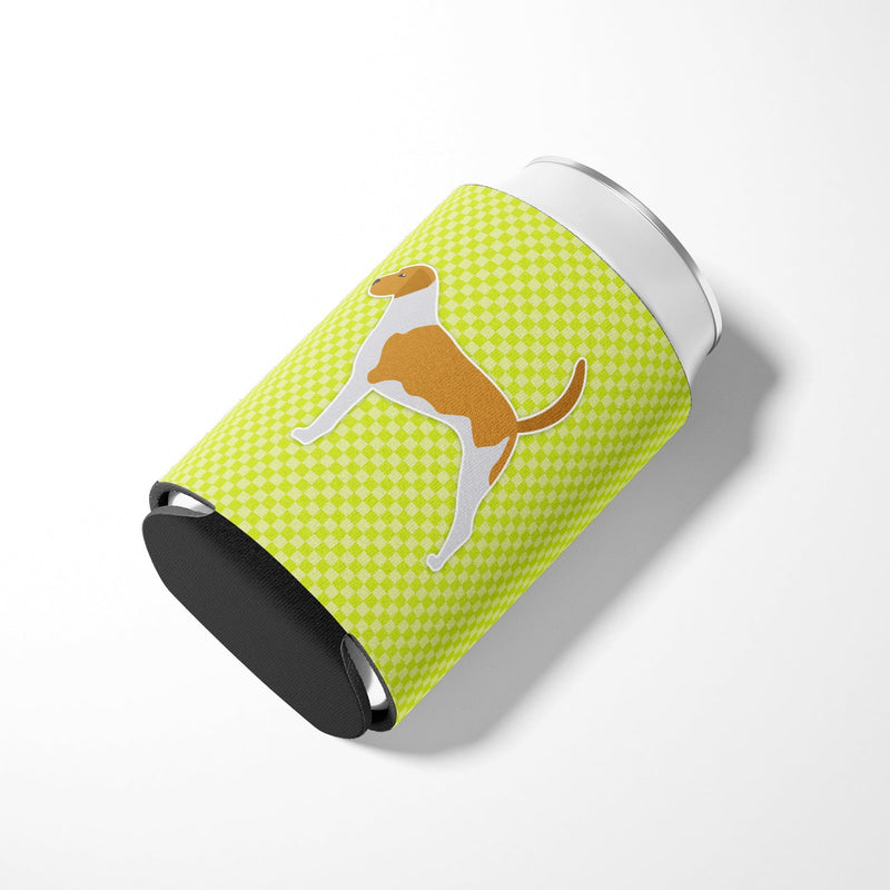 American Foxhound Checkerboard Green Can or Bottle Hugger BB3798CC