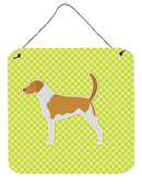 American Foxhound Checkerboard Green Wall or Door Hanging Prints BB3798DS66