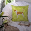 American Foxhound Checkerboard Green Throw Pillow - 14x14 Decorative Pillow – Art for Your Home & Patio BB3798PW1414
