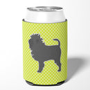 Affenpinscher Checkerboard Green Can or Bottle Hugger BB3848CC