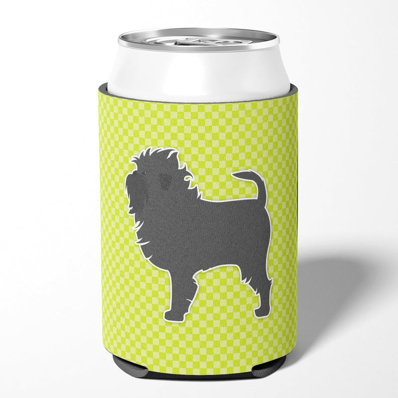 Affenpinscher Checkerboard Green Can or Bottle Hugger BB3848CC