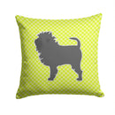 Affenpinscher Checkerboard Green Throw Pillow - 14x14 Decorative Pillow – Art for Your Home & Patio BB3848PW1414