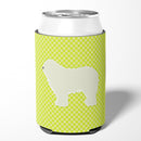 Komondor Checkerboard Green Can or Bottle Hugger Cooler Sleeve for Standard 12 oz Cans, Insulated Foam Beer & Soda Can Hugger Reusable