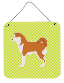 Akita Checkerboard Green Wall or Door Hanging Prints BB3872DS66