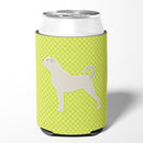 Anatolian Shepherd Checkerboard Green Can or Bottle Hugger Cooler Sleeve for Standard 12 oz Cans, Insulated Foam Beer & Soda Can Hugger Reusable