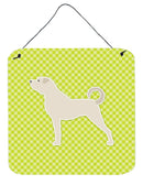 Anatolian Shepherd Checkerboard Green Wall or Door Hanging Prints BB3877DS66
