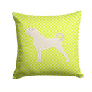Anatolian Shepherd Checkerboard Green Throw Pillow - 14x14 Decorative Pillow – Art for Your Home & Patio BB3877PW1414