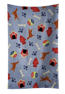 Irish Setter Dog House Collection Kitchen Towel Velour Plush Front and Cotton Loop Back Machine Washable