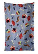 German Shepherd Dog House Collection Kitchen Towel Velour Plush Front and Cotton Loop Back Machine Washable