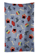 Lowchen Dog House Collection Kitchen Towel Velour Plush Front and Cotton Loop Back Machine Washable