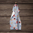 Boxer Dog House Collection Kitchen Towel Velour Plush Front and Cotton Loop Back Machine Washable