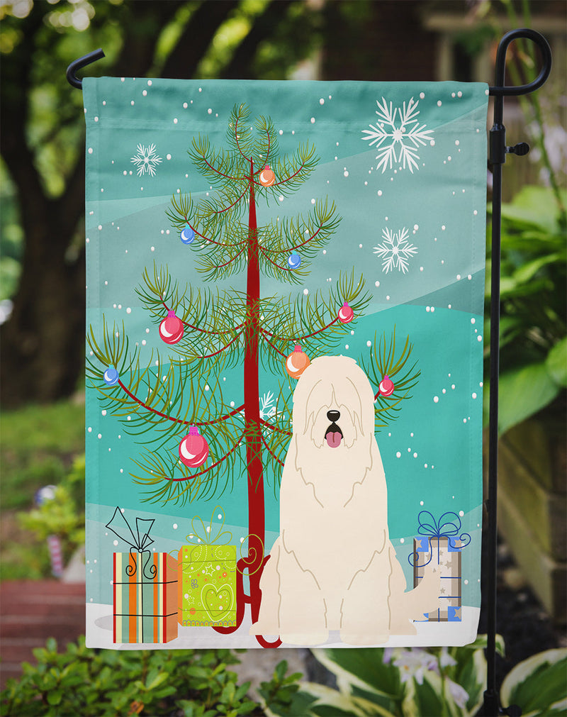 Merry Christmas Tree South Russian Sheepdog Flag Garden Size BB4149GF