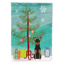 Merry Christmas Tree Manchester Terrier House Flag 28x40 Porch Sleeve Pole Decorative Outside Yard Banner Artwork Wall Hanging, Polyester