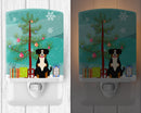 Merry Christmas Tree Entlebucher Ceramic Night Light Compact, UL-Certified, Ideal for Bedroom, Bathroom, Nursery, Hallway, Kitchen, 6x4x3, Multicolor