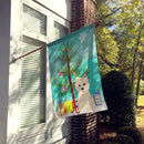 Merry Christmas Tree Westie House Flag 28x40 Porch Sleeve Pole Decorative Outside Yard Banner Artwork Wall Hanging, Polyester