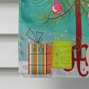 Merry Christmas Tree Westie House Flag 28x40 Porch Sleeve Pole Decorative Outside Yard Banner Artwork Wall Hanging, Polyester
